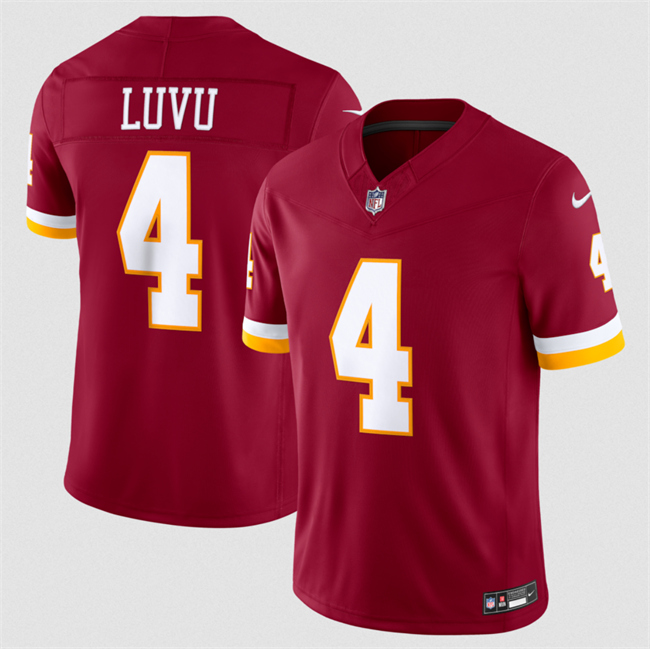 Men's Washington Commanders #4 Frankie Luvu Burgundy 2026 F.U.S.E. Vapor Limited Stitched Football Jersey